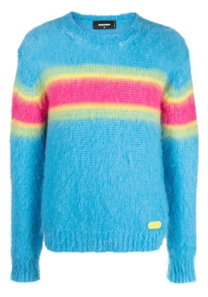DSQUARED2 gradient stripe crew neck jumper - Blue