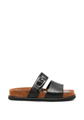ADRIANNA FERETTI buckle-fastening double-strap sandals - Black