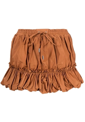 DSQUARED2 pleated drawstring miniskirt - Brown