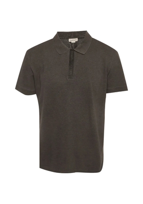 Alexander McQueen Pre-Owned logo-placket pique polo shirt - Brown