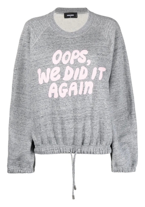 DSQUARED2 slogan-print long-sleeve sweatshirt - Grey