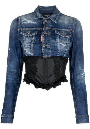 DSQUARED2 long-sleeve bodice denim jacket - Blue