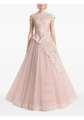 Gemy Maalouf guipure-lace tulle dress - Pink