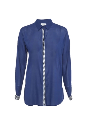 La Perla sequin-embellished semi-sheer shirt - Blue