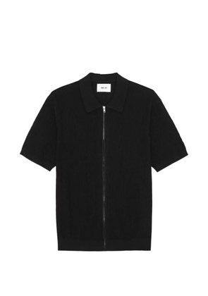 NN07 Gustav zip-up T-shirt - Black