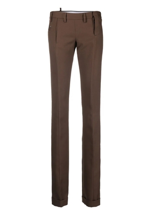 DSQUARED2 high-waisted slim-cut trousers - Brown