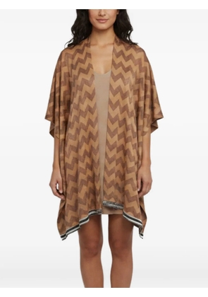 Missoni Pre-Owned zigzag-pattern poncho - Neutrals