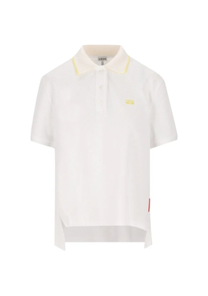 LOEWE Anagram-embroidered polo shirt - White