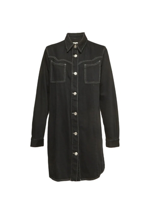 GANNI Kress shirt mini dress - Black
