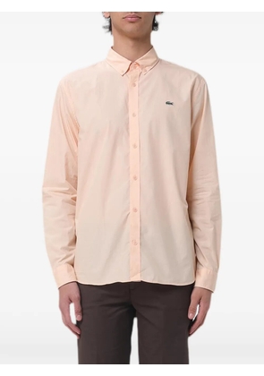 Lacoste logo-patch poplin shirt - Pink