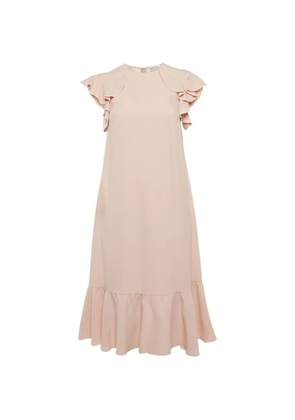 Red Valentino Vintage ruffle-detail mini dress - Neutrals
