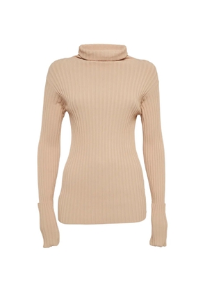 Valentino Garavani Pre-Owned ribbed turtleneck sweater - Neutrals