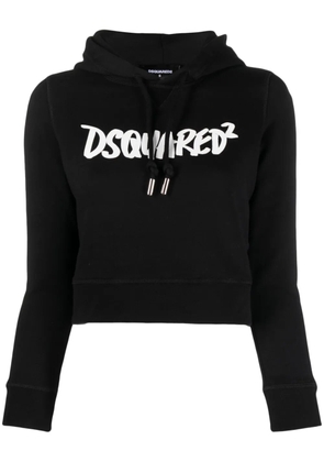 DSQUARED2 logo-print long-sleeve hoodie - Black