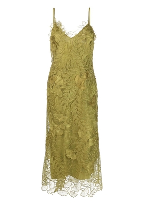 Alberta Ferretti embroidered midi dress - Green
