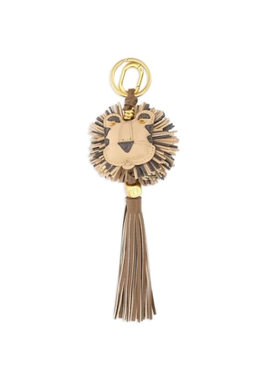 GIANNI CHIARINI lion-motif tassel keyring - Brown