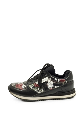 Dolce & Gabbana Pre-Owned floral-print leather sneakers - Black