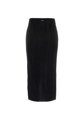 Calvin Klein plissé-effect draped midi skirt - Black