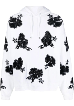 DSQUARED2 floral-print hoodie - White