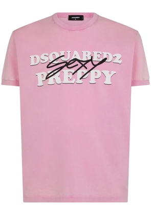 DSQUARED2 logo-print cotton T-shirt - Pink