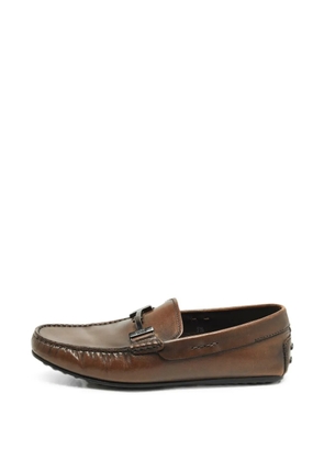 Tod's Vintage Doppia Double-T leather loafers - Brown