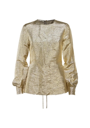 Stella McCartney Pre-Owned gathered peplum blouse - Yellow