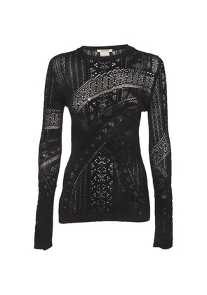 Roberto Cavalli Vintage patterned-knit long-sleeve jersey - Black