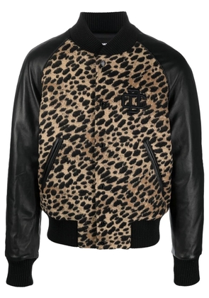 DSQUARED2 leopard-print bomber jacket - Neutrals