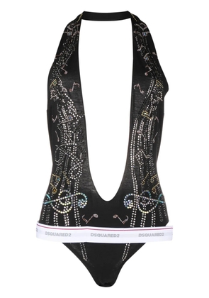 DSQUARED2 crystal-embellished cotton body - Black
