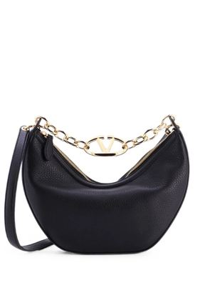 Valentino Garavani Pre-Owned Vlogo Moon Leather Small hobo bag - Black