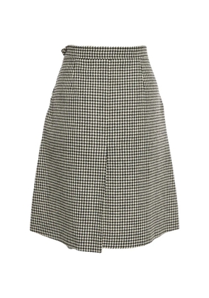 Gucci Pre-Owned houndstooth pleated mini skirt - Black