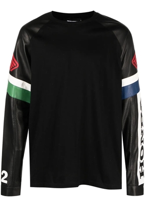 DSQUARED2 contrast-sleeve cotton sweatshirt - Black