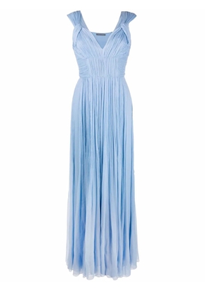 Alberta Ferretti ruched silk dress - Blue