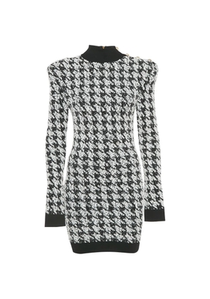 Balmain Pre-Owned houndstooth tweed dress - Black