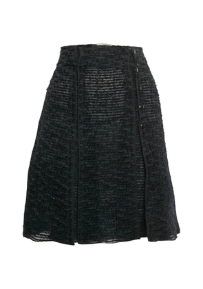 Prada Pre-Owned pleated tweed mini skirt - Black