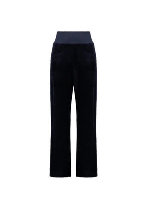Alberta Ferretti velvet-effect straight-leg trousers - Blue