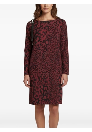 Versus Pre-Owned leopard-print shift midi dress - Red