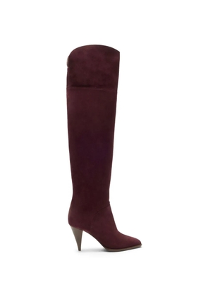 Casadei Venus Nomad suede over-the-knee boots - Red
