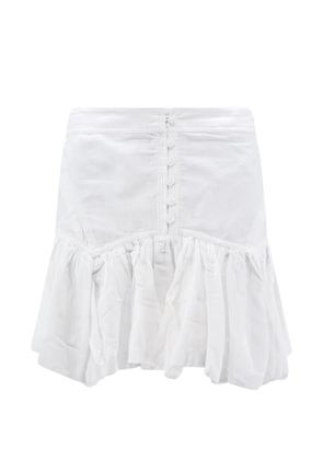 MARANT ÉTOILE Daneen button-embellished ruffled mini skirt - White