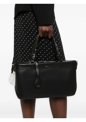 Bally logo-print leather tote bag - Black