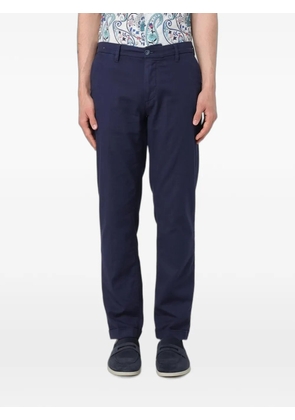 Re-Hash logo-patch chino trousers - Blue