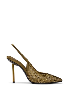 Le Silla Gilda crystal-embellished slingback pumps - Green