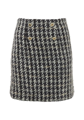 SANDRO tweed button-detail mini skirt - Blue