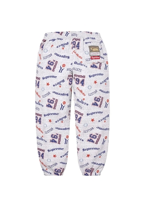 Supreme x Mitchell & Ness NBA logo-print track pants - Grey
