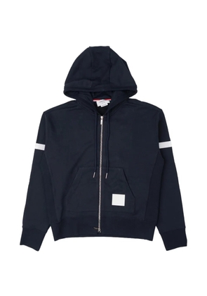 Thom Browne loopback-jersey armband hoodie - Blue