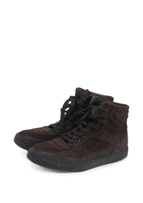 Tod's Vintage suede high-top sneakers - Brown