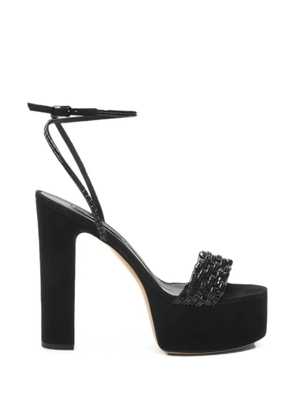 Casadei Godyva crystal-embellished sandals - Black