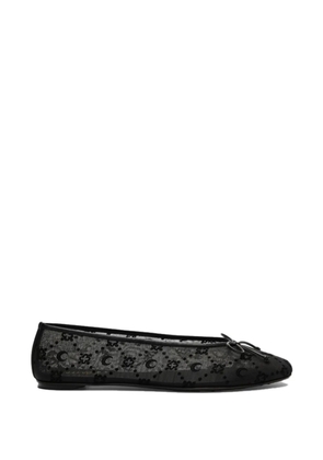Marine Serre Moonogram mesh ballet flats - Black