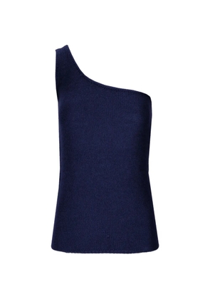 LA ROSE one-shoulder knitted top - Blue