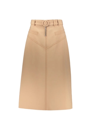 Ellery belted crystal-embellished midi skirt - Neutrals