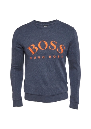 BOSS GREEN HUGO BOSS logo embroidered sweatshirt - Blue